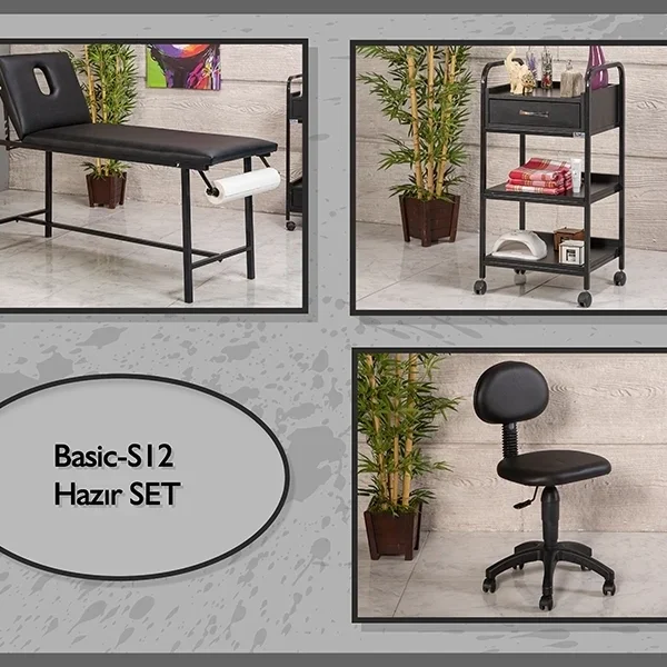 Hazır Setler | MC-5004 | Sedye (Delikli), Cihaz Sehpası, Sandalye