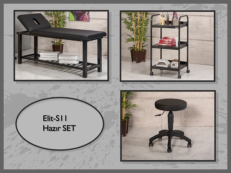 Hazır Setler | MC-5007 | Sedye (Delikli), Cihaz Sehpası, Tabure