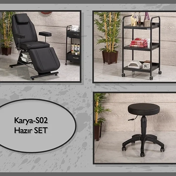 Hazır Setler | MC-5018 | Hareketli Koltuk, Cihaz Sehpası, Tabure