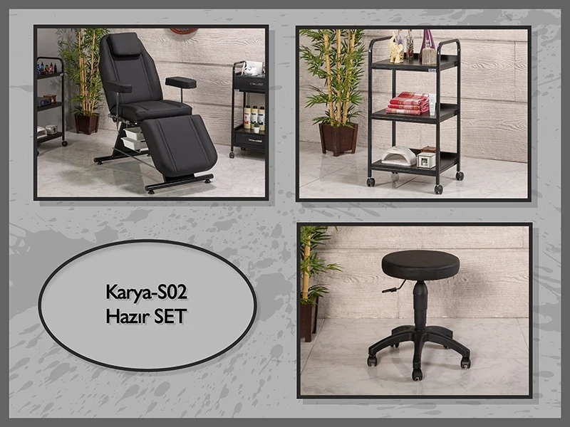 Hazır Setler | MC-5018 | Hareketli Koltuk, Cihaz Sehpası, Tabure