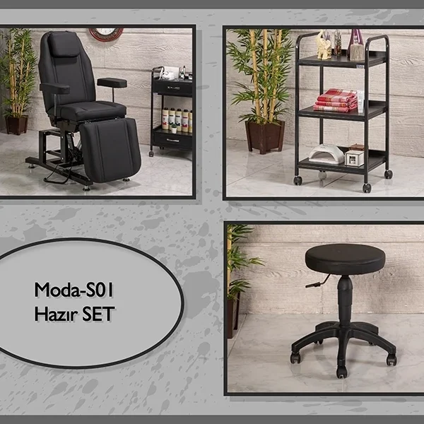 Hazır Setler | MC-5026 | Hareketli Koltuk, Cihaz Sehpası, Tabure