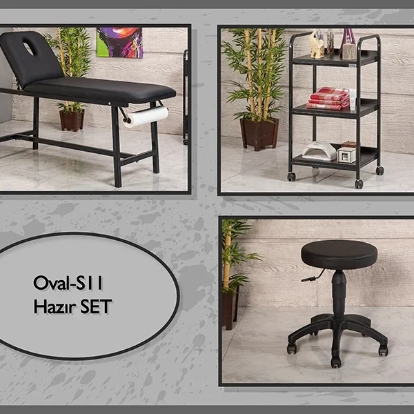 Hazır Setler | MC-5030 | Sedye (Delikli), Cihaz Sehpası, Tabure