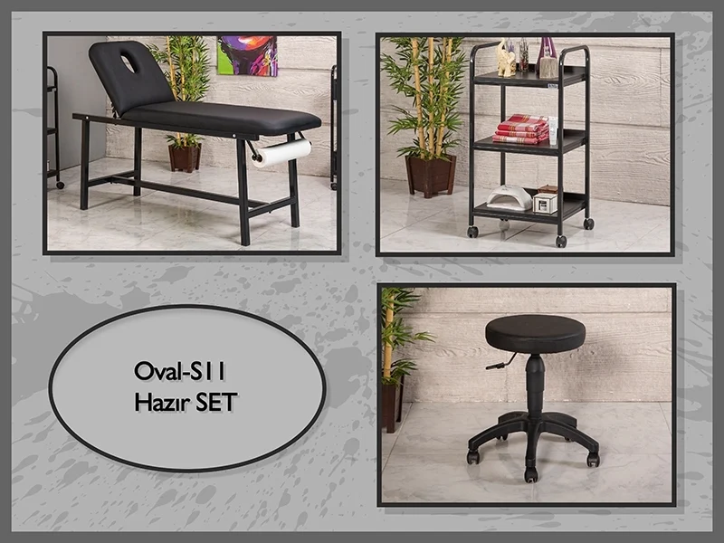 Hazır Setler | MC-5030 | Sedye (Delikli), Cihaz Sehpası, Tabure