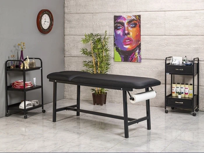 Oval katlanır bakım masası 3